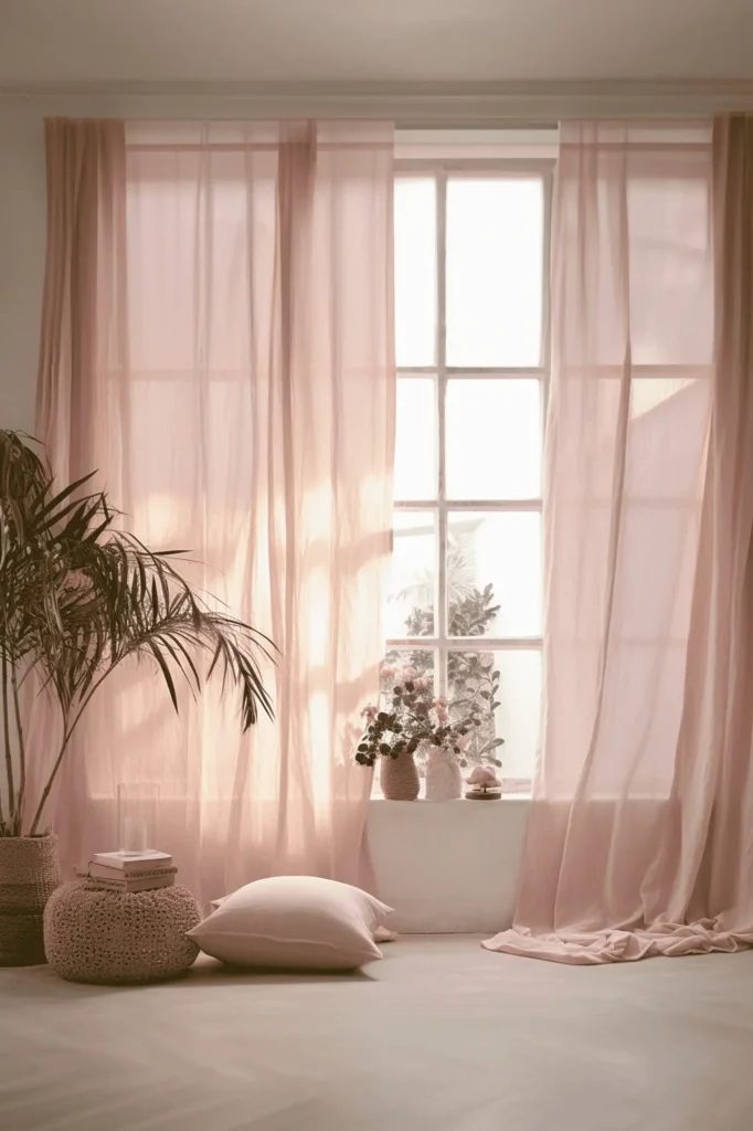Blush Linen Curtains