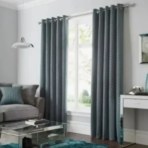 premium eyelet curtains dubai with smooth metal rings