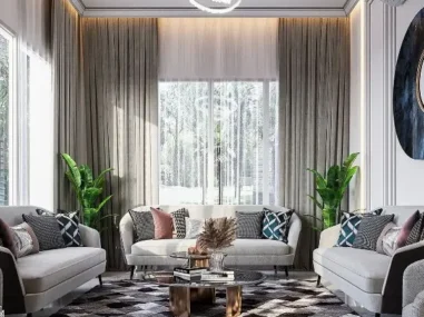 Stylish Velvet Window Curtains Dubai