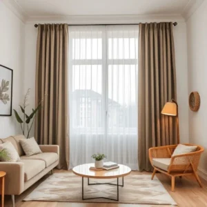 Modern Home Curtains Dubai for Elegant Living Room Windows