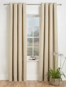 beige curtains