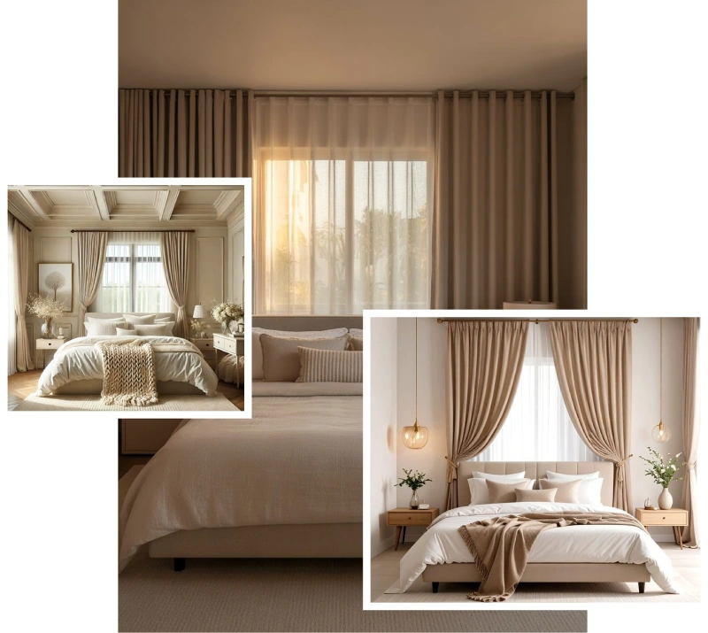 Bedroom curtains Dubai