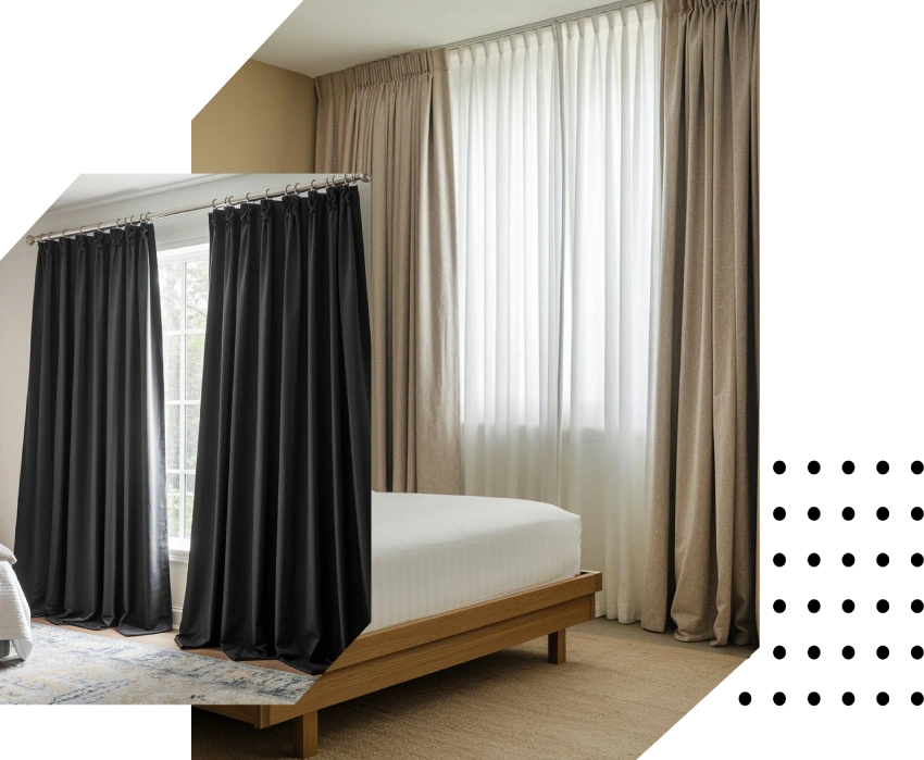 Bedroom window curtains Dubai