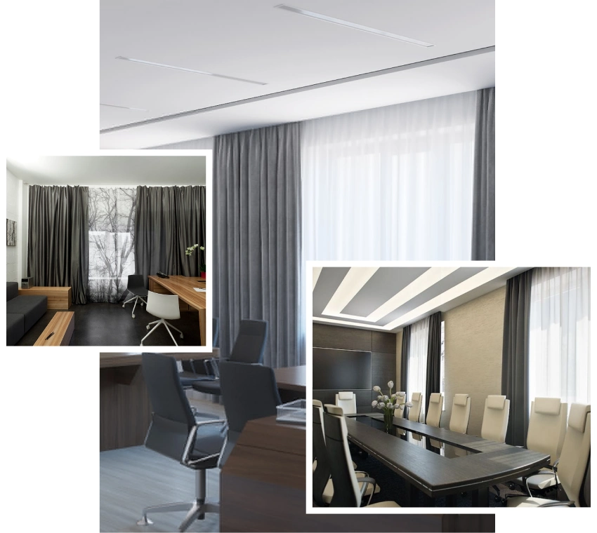 Office Window Curtains Blinds for Smart Light Control & Office Interiors