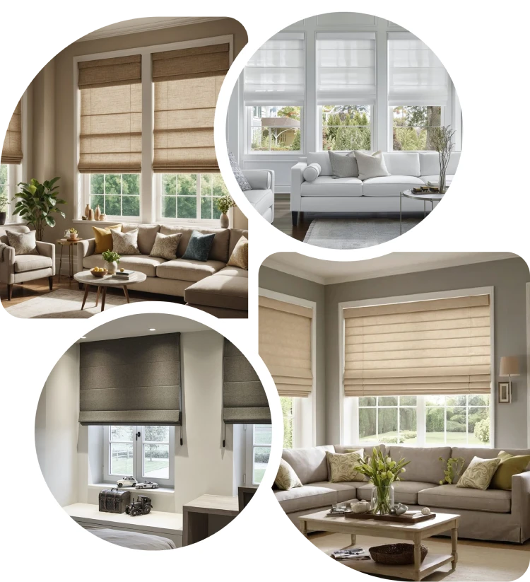 Fabric Roman Blinds Dubai