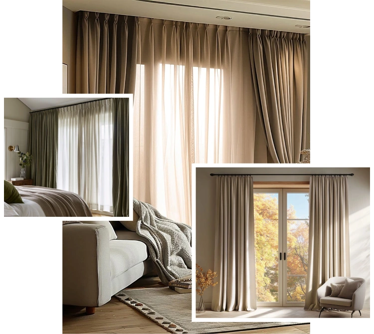 Linen curtain shop Dubai
