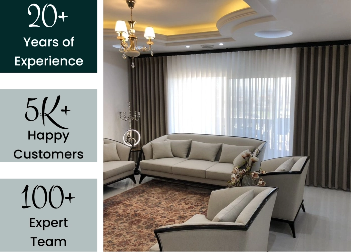 Living room curtains Dubai