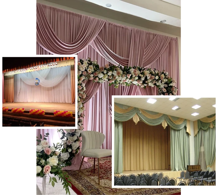 Professional stage curtains Dubai