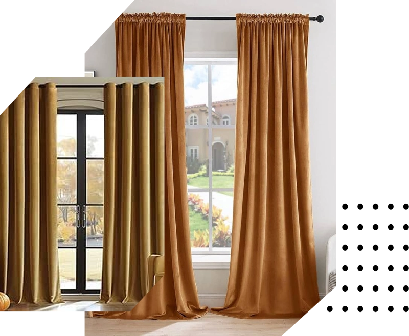 Velvet curtain supplier in Dubai