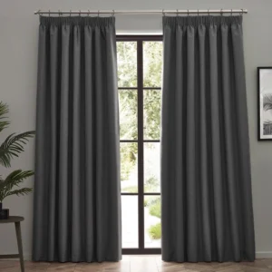 Linen Dark Charcoal Curtains