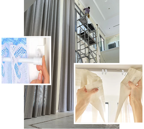 custom curtain installation Dubai