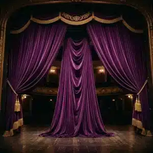 Deep Purple Velvet Stage Curtains
