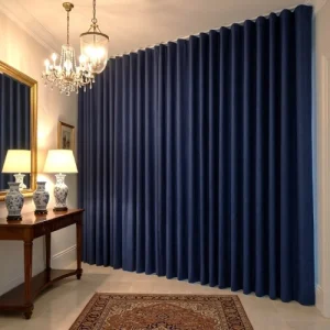 100% Blackout Wave Header Curtain