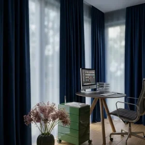 Plain Insulated Office Curtains